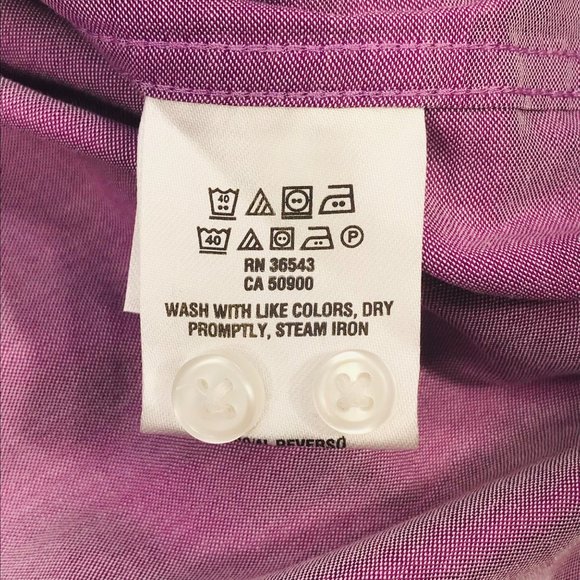 Tommy Hilfiger Men's Sz 18 18.5 34/35 2XL Long Sleeve Button Down Shirt Preowned - Picture 14 of 15